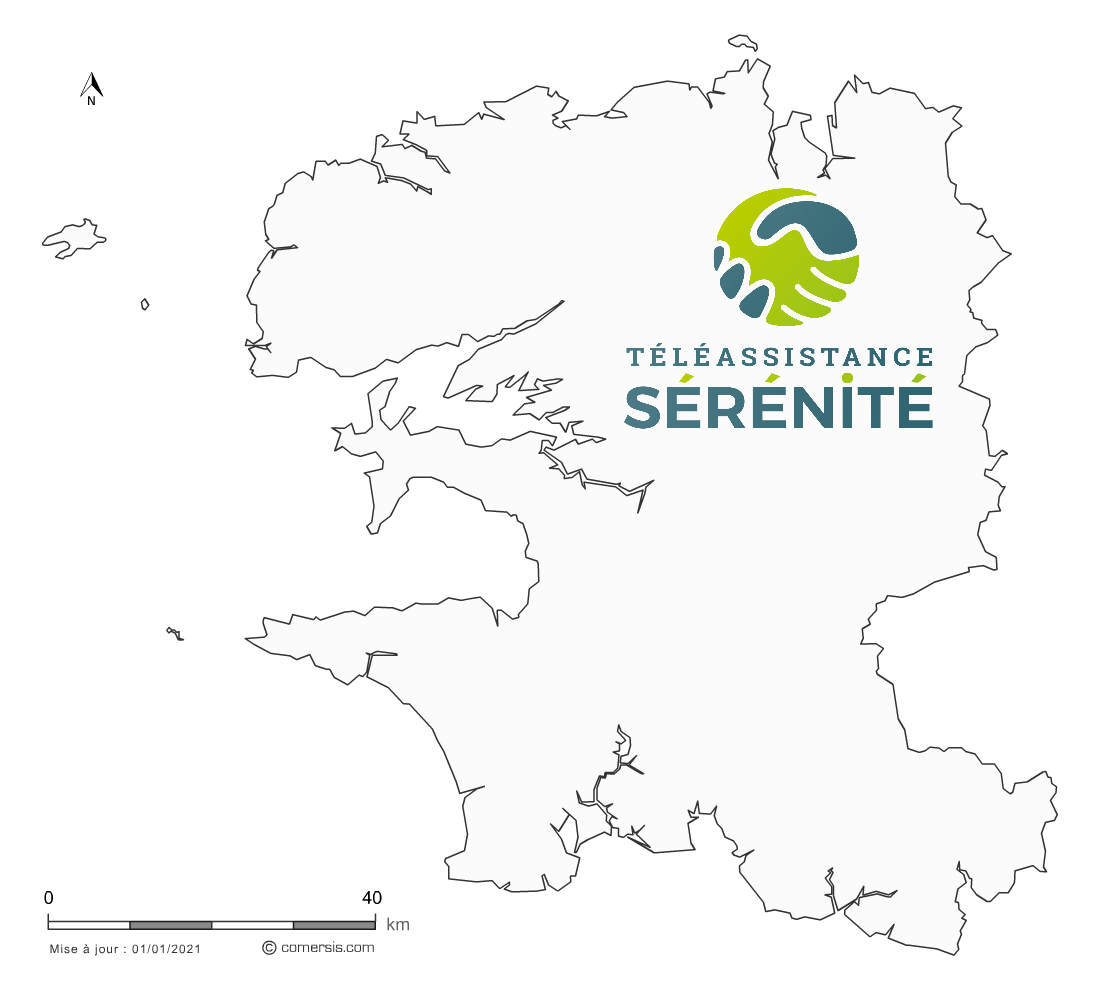 map téléassistance Finistère (29)