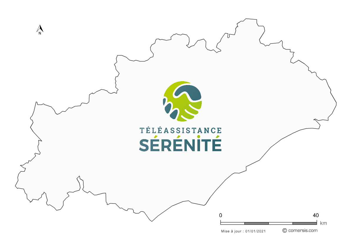 map téléassistance Hérault (34)