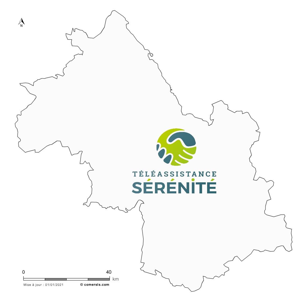 map téléassistance Isère (38)