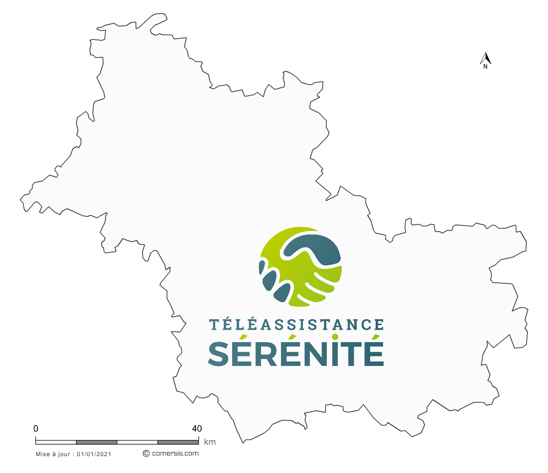 map téléassistance Loir-et-Cher (41)