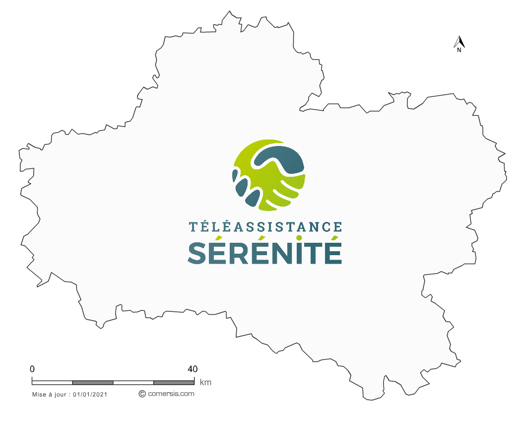 map téléassistance Loiret (45)