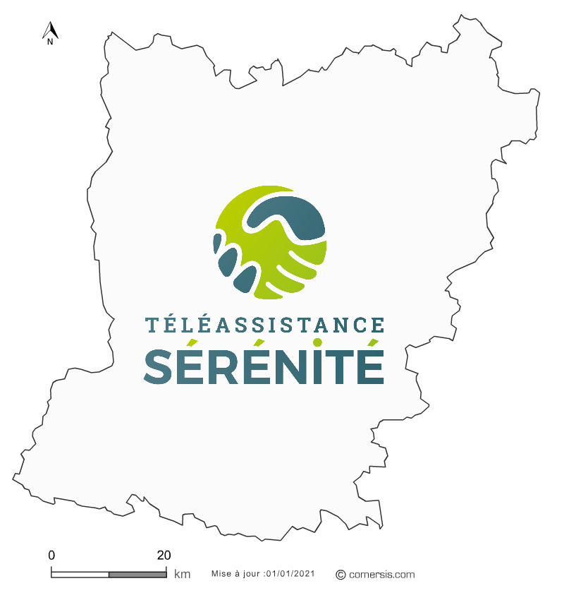 map téléassistance Mayenne (53)