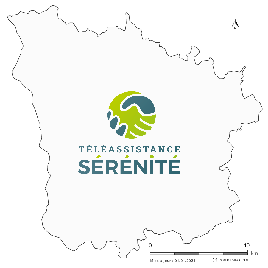 map téléassistance Nièvre (58)
