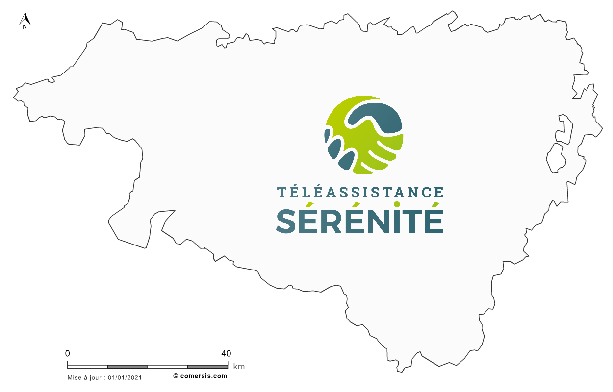 map téléassistance Pyrénées-Atlantiques (64)
