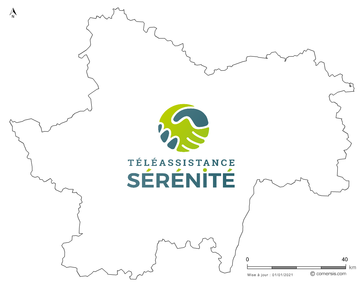 map téléassistance Saône-et-Loire (71)