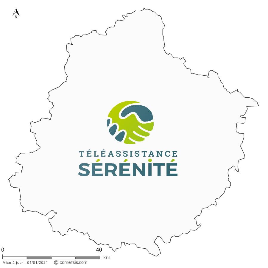 map téléassistance Sarthe (72)